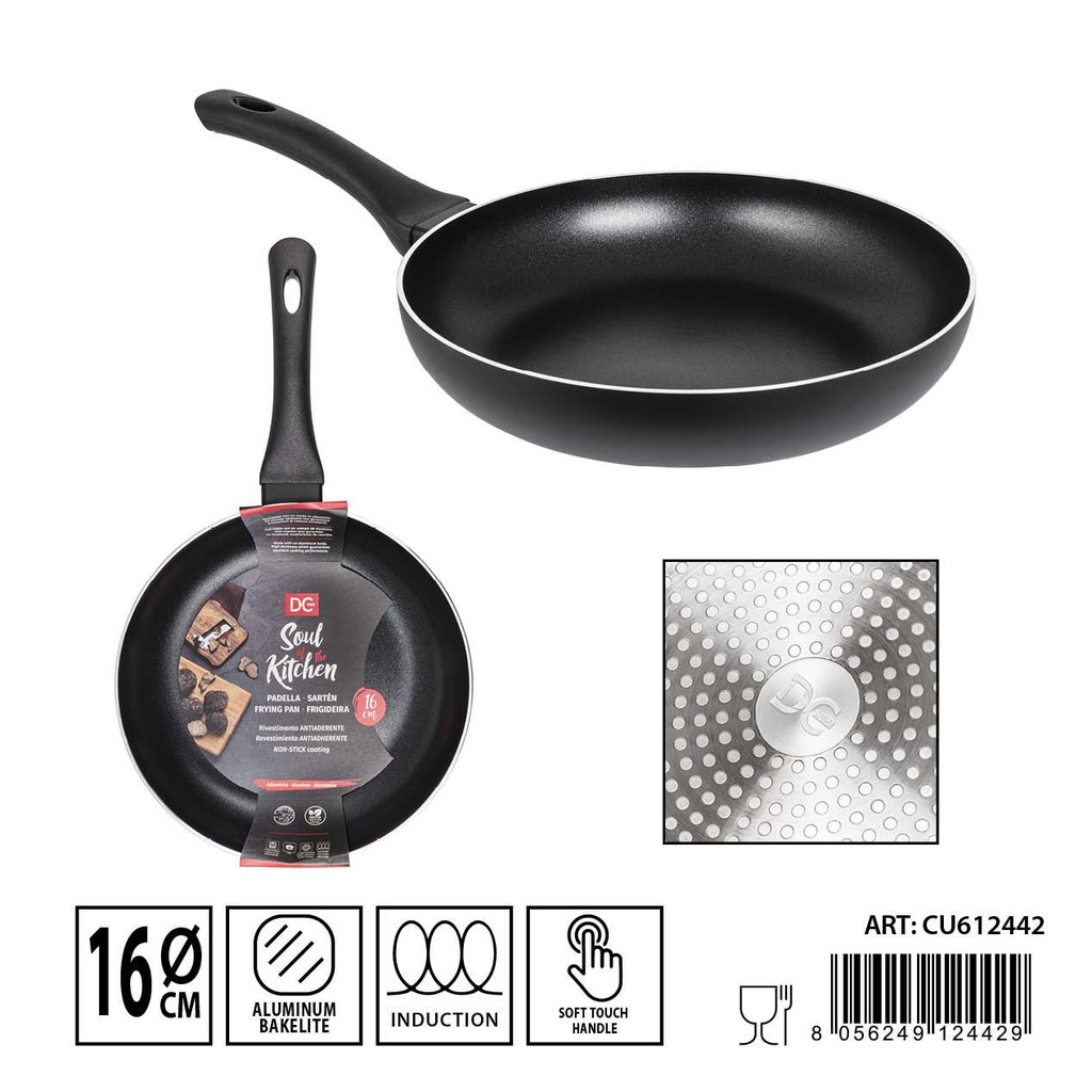 Sartén antiadherente para inducción 16 cm - Utensilios de cocina