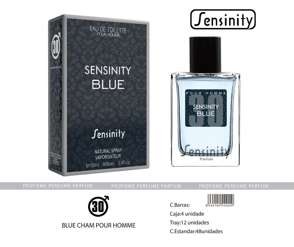 Perfume Sensinity Blue Pour Homme - Fragancia masculina