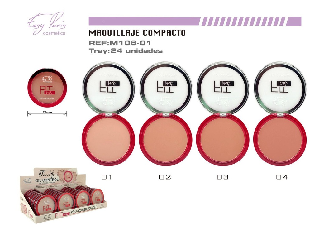 Pulvimetal compacto control de aceite 24/U - Maquillaje