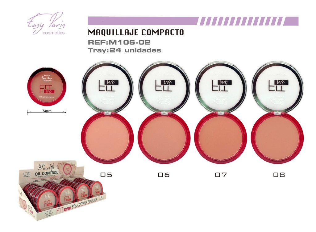 Pulvimetal compacto control de aceite 24/U - Maquillaje