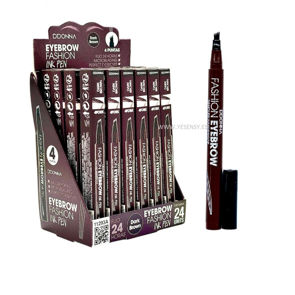 Delineador de cejas Ink Pen Dark Brown 24/U 11293A - Maquillaje para cejas