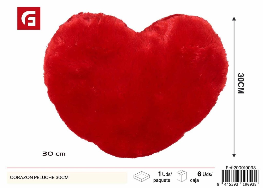 CORAZÓN peluche 30cm - Regalos de San Valentín