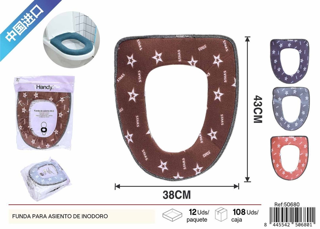 Funda para asiento de inodoro con velcro - Accesorios de baño