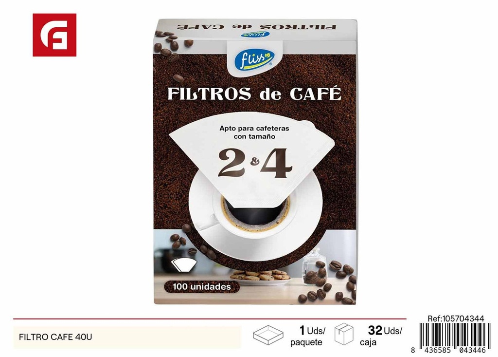 Filtro de café 40 unidades - Accesorios de café