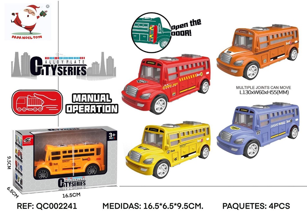  vehículo de autobús escolar inercia - Juguetes