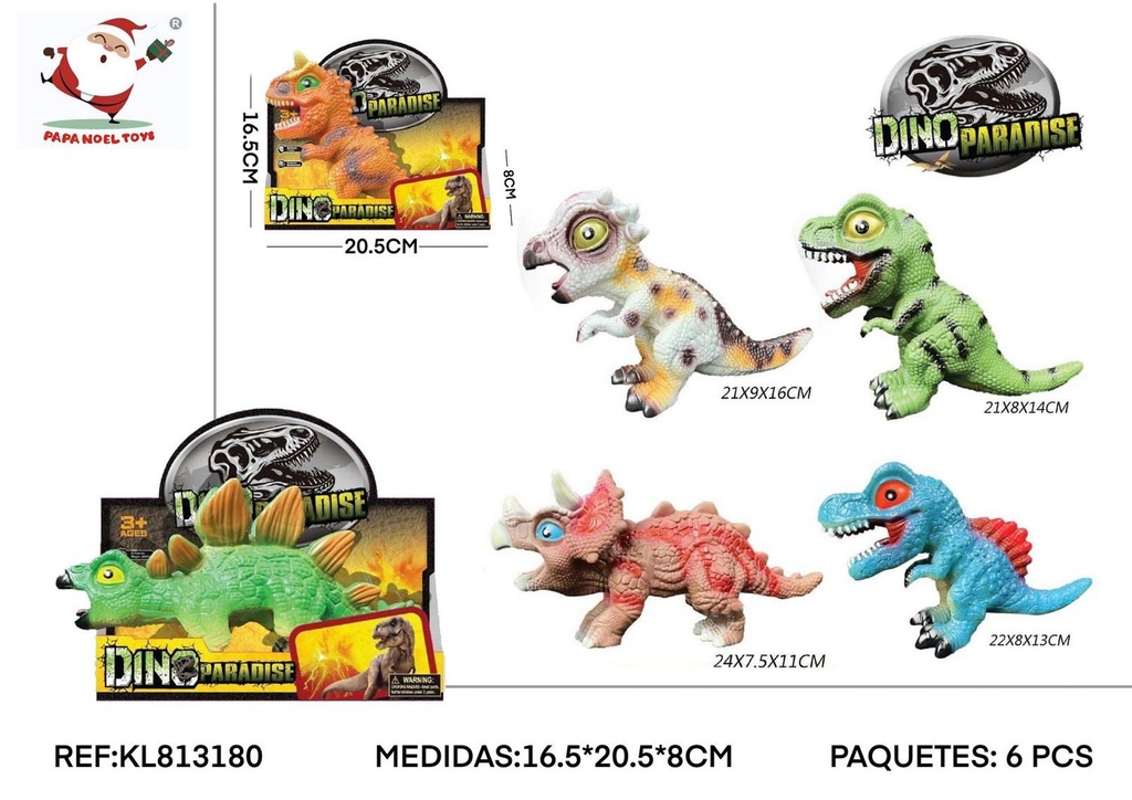 Dinosaurios con expositor - Juguete de dinosaurios para niños