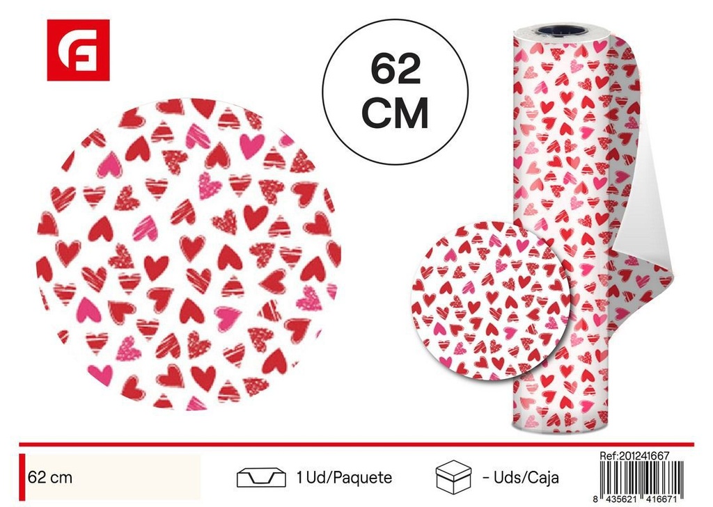 Papel regalo LOVE 62 cm - Artículos de verano