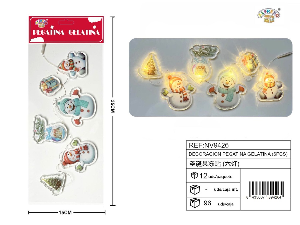 Decoración gelatina (6 pcs) 15x35 cm - Accesorios decorativos navideños