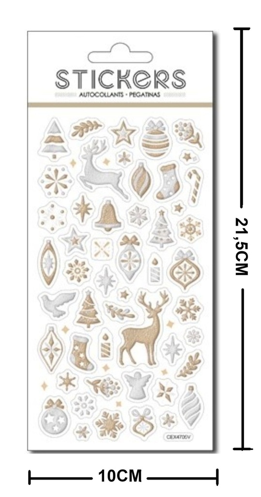 Stickers de Navidad 10x21.5 cm - Material navideño y decoración
