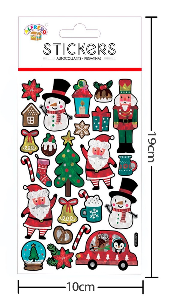 Stickers de Navidad 10x19 cm - Pegatinas navideñas