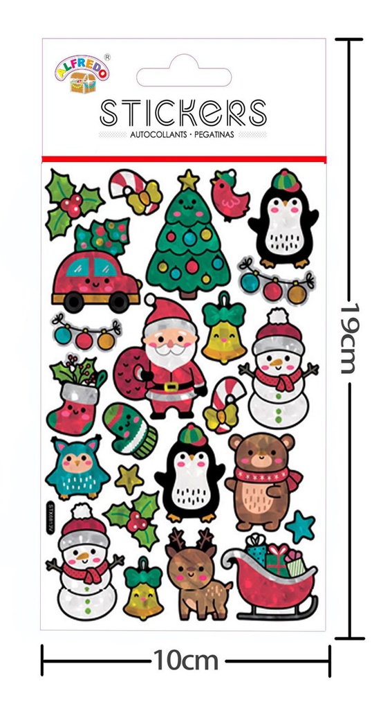 Stickers de Navidad 10x19 cm - Pegatinas navideñas