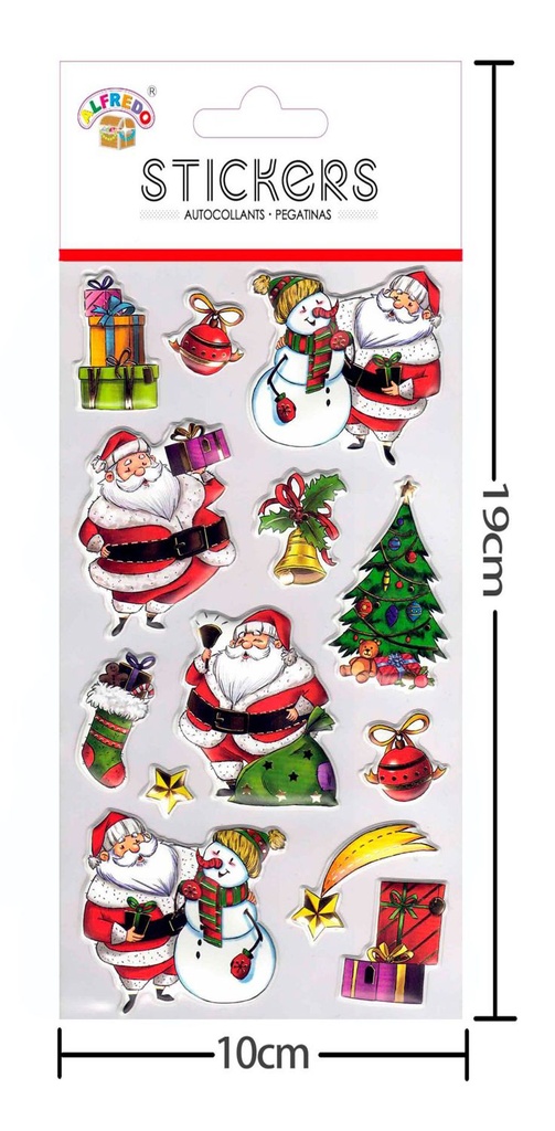 Stickers de Navidad 10x19 cm - Pegatinas navideñas