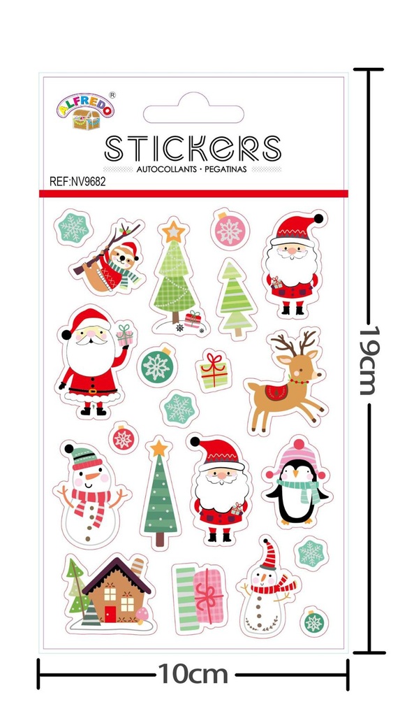 Stickers de Navidad 10x19 cm - Pegatinas navideñas