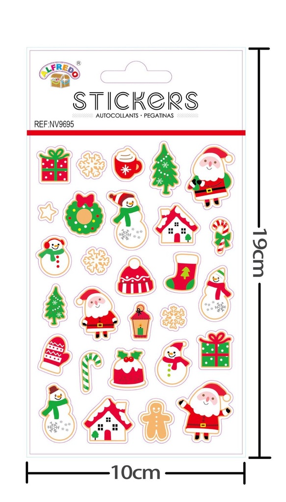 Stickers de Navidad 10x19 cm - Pegatinas navideñas