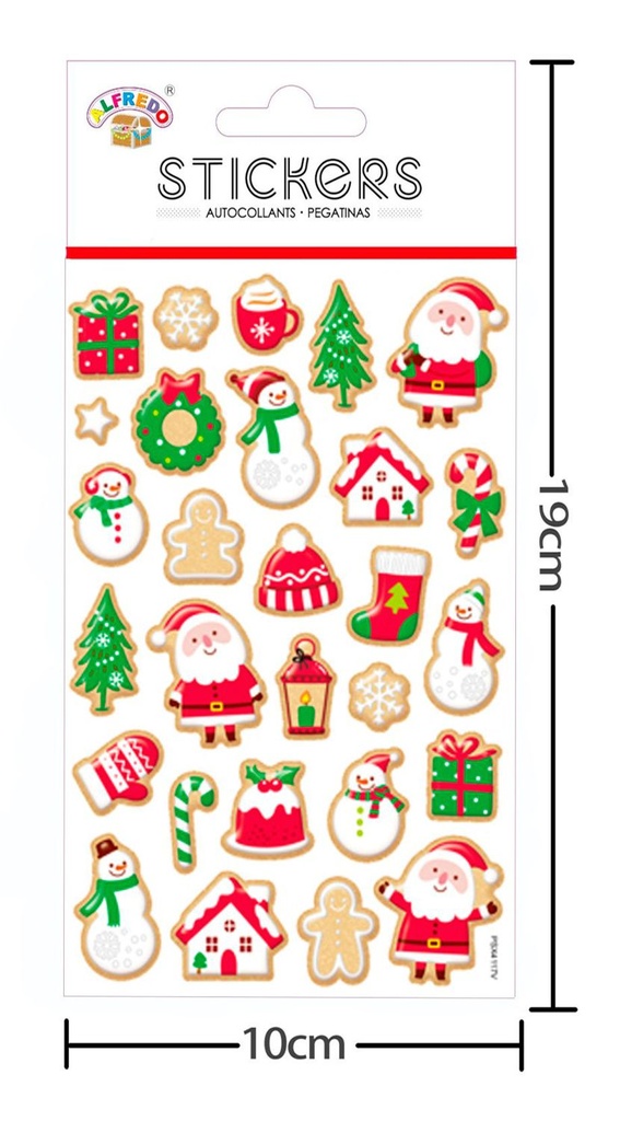 Stickers de Navidad 10x19 cm - Pegatinas navideñas