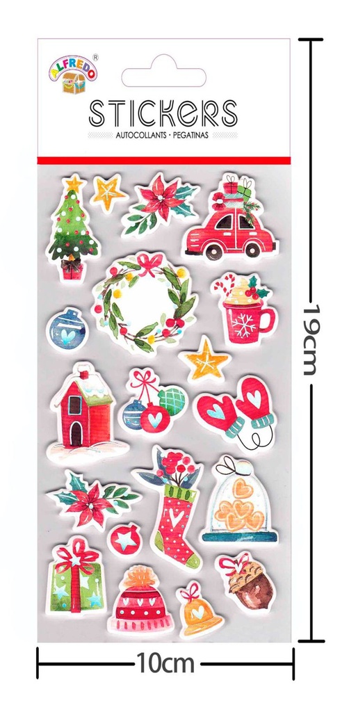 Stickers de Navidad 10x19 cm - Pegatinas navideñas