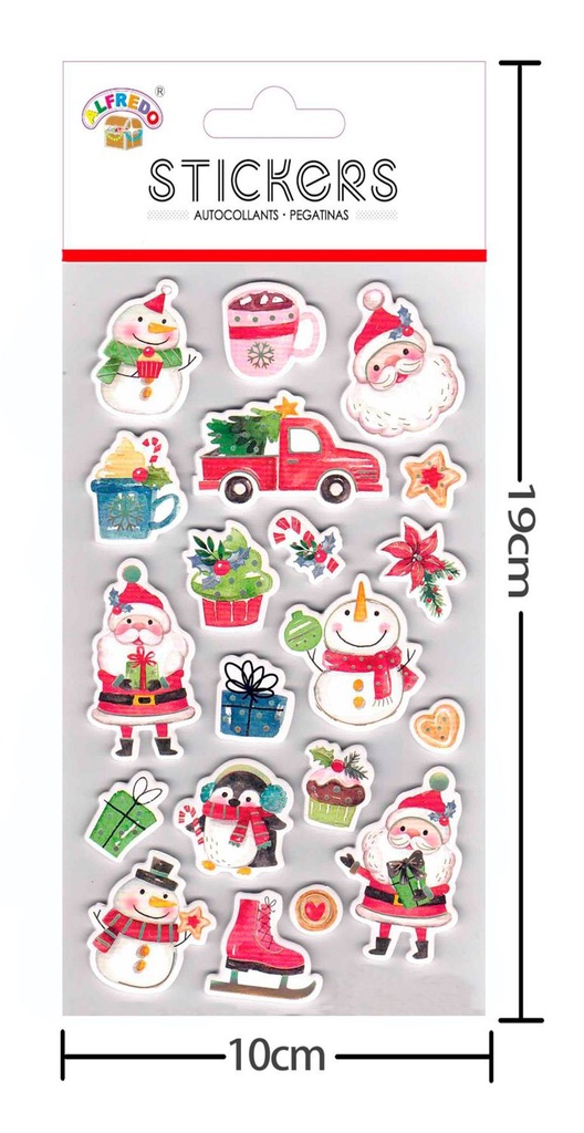 Stickers de Navidad 10x19 cm - Pegatinas navideñas