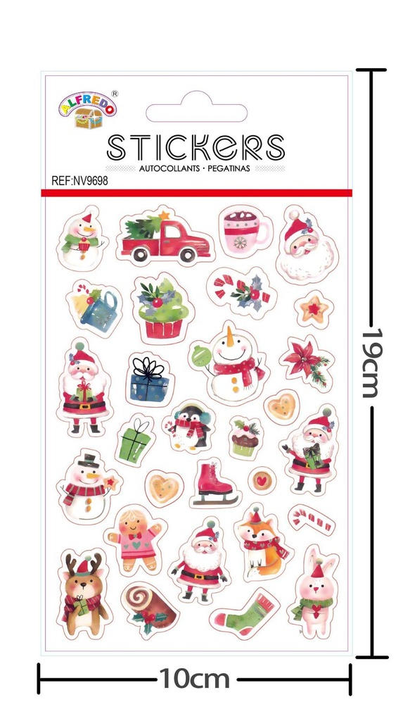 Stickers de Navidad 10x19 cm - Pegatinas navideñas