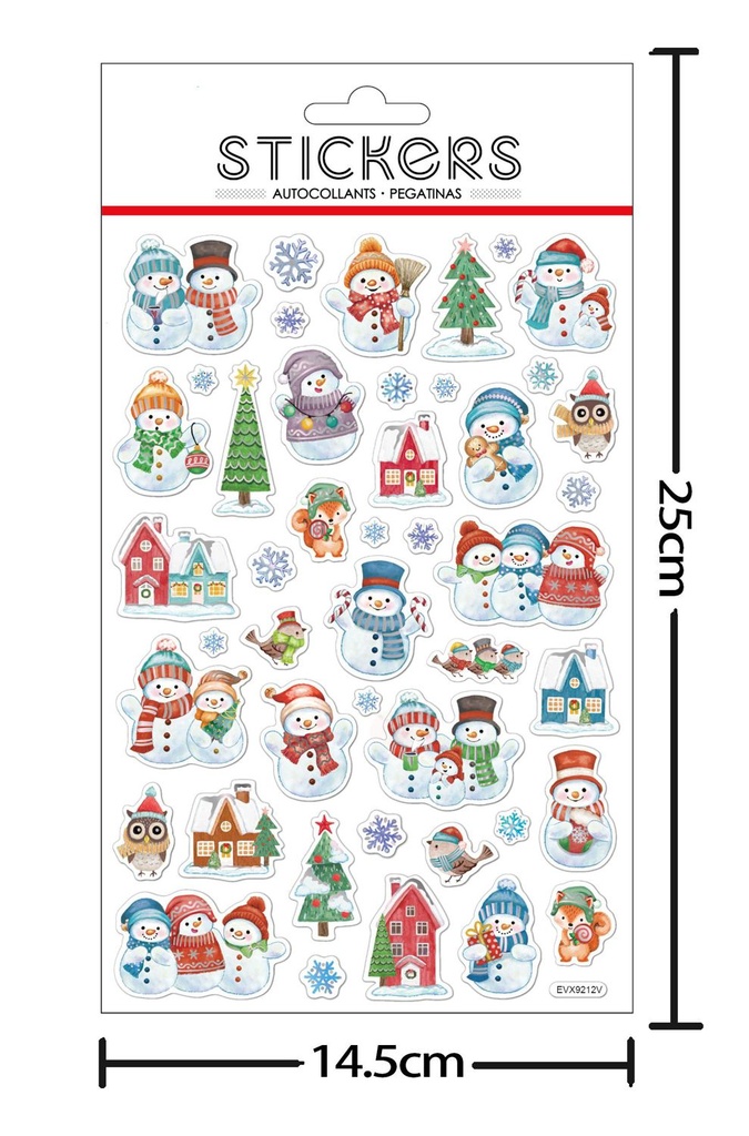 Stickers de Decoración Navideña 14.5X25CM - Accesorios decorativos para Navidad