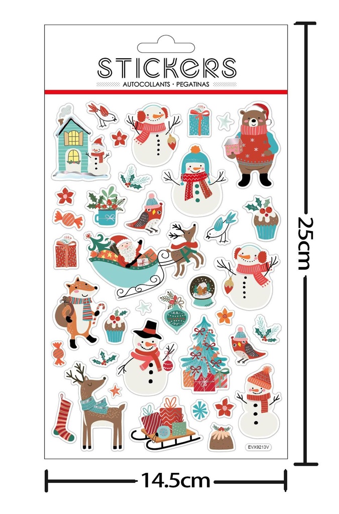 Stickers de Decoración Navideña 14.5X25CM - Accesorios decorativos para Navidad