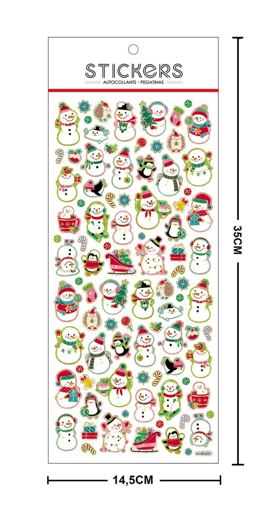 Stickers decorativos de Navidad 14,5x35 cm - Adhesivos navideños