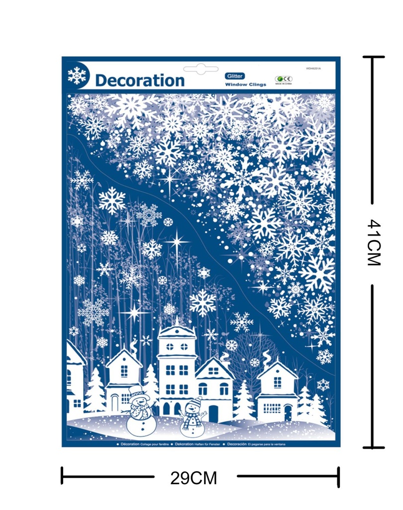 Decoración electrostática Navidad "Esquinas de Ventana" 29x41 cm - Adhesivos decorativos