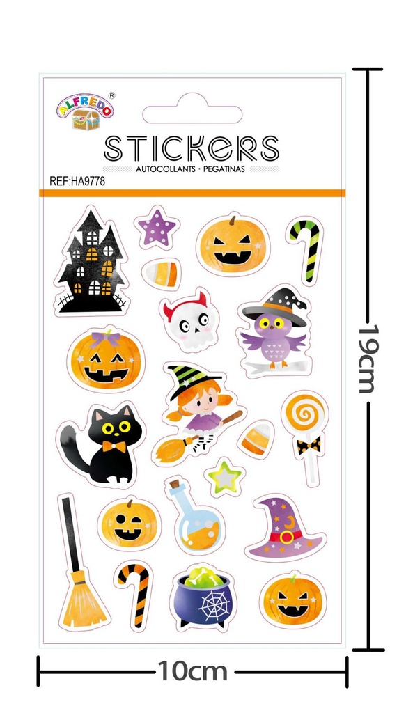 Sticker Decoración Halloween 10x19 cm - Sticker para decoraciones de Halloween
