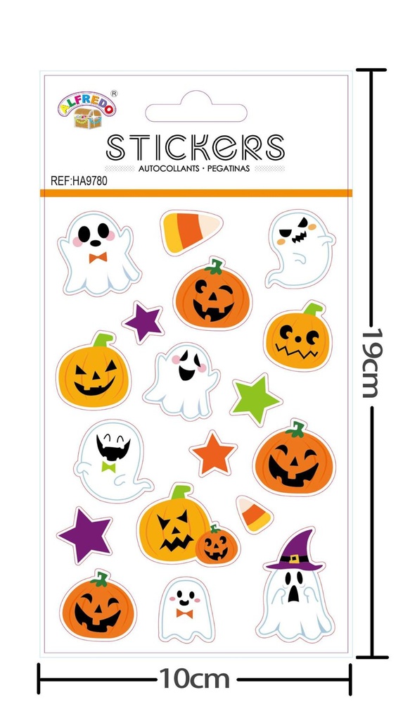 Sticker Decoración Halloween 10x19 cm - Sticker para decoraciones de Halloween