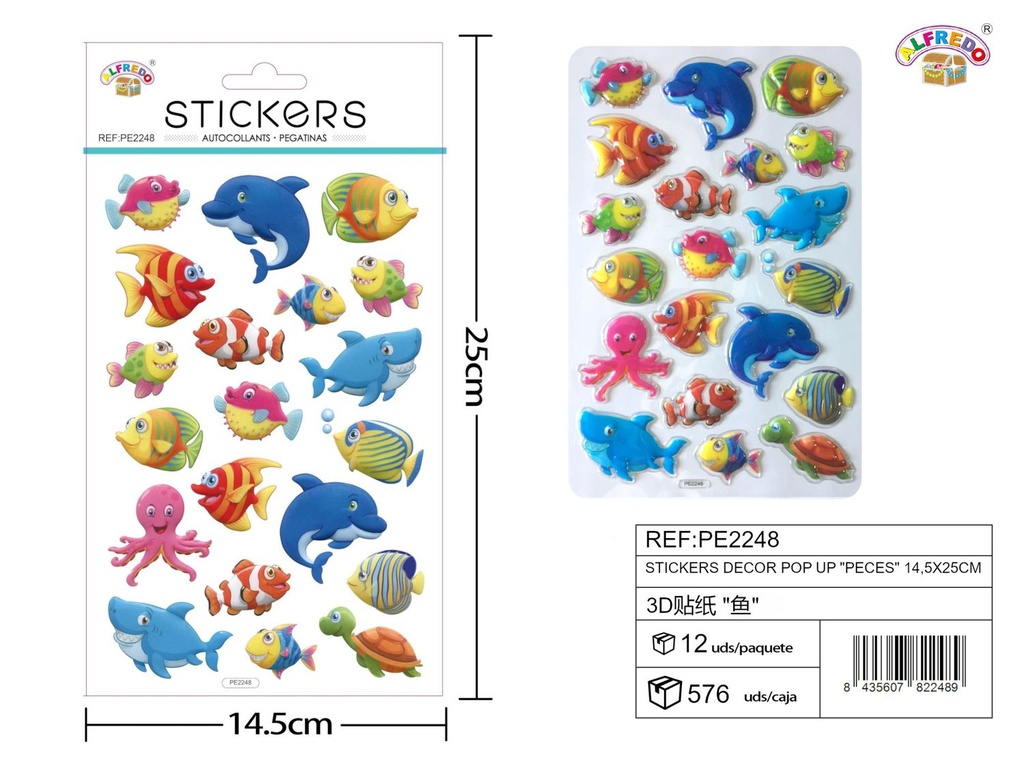 STICKERS DECORATIVAS 14,5X25CM - Stickers Decorativos para Niños 