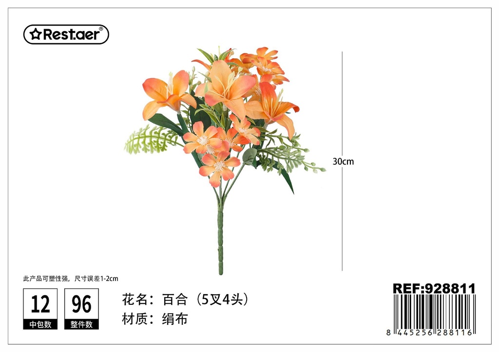 Ramos de lirios con seis ramas 30cm - Flores de decoración artificial