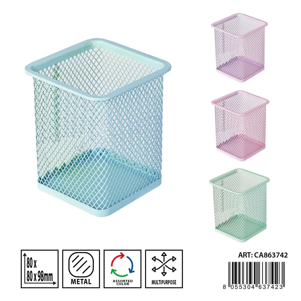 Portalápices rectangular 8x8x9.8cm - Material de oficina