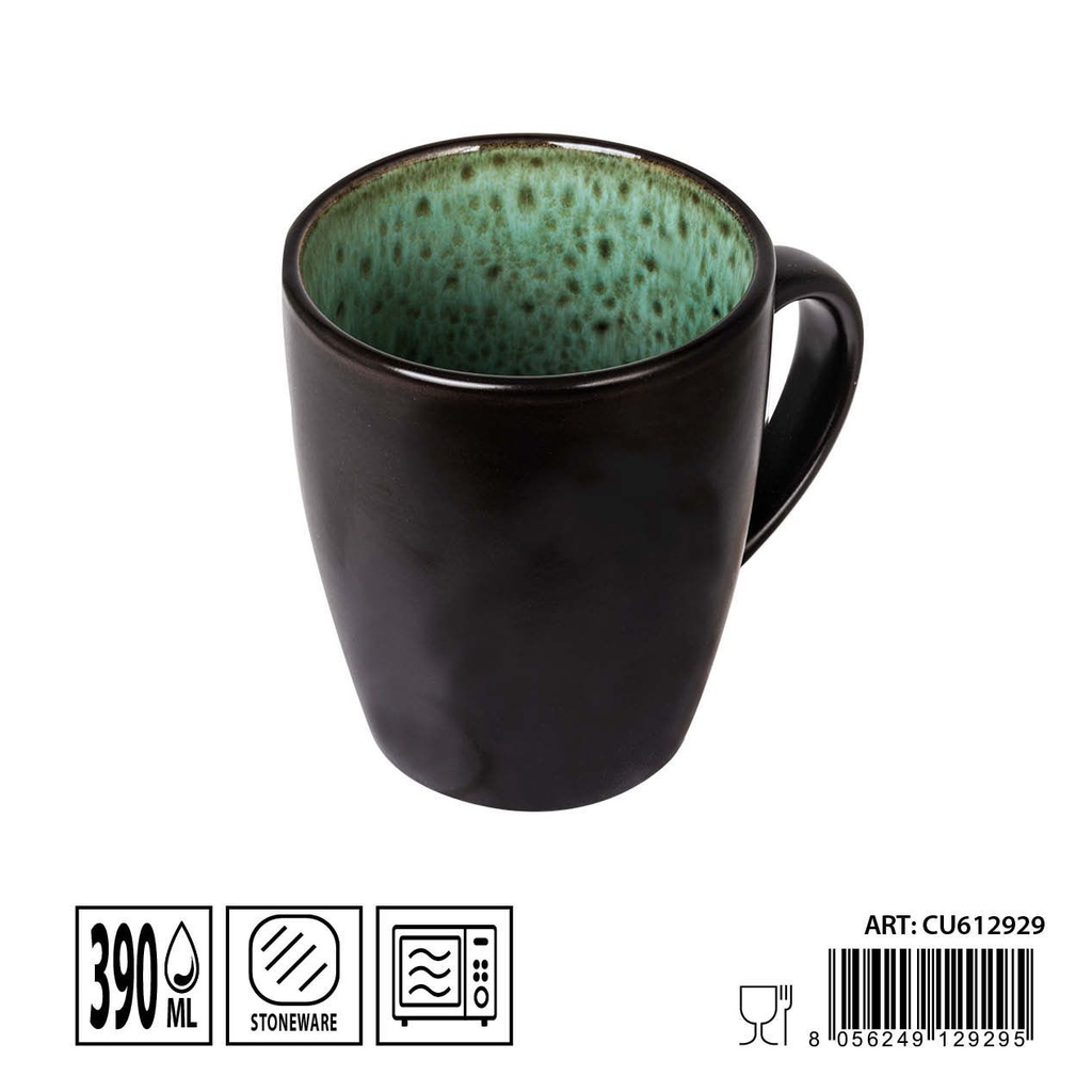 Taza verde 390 ml - Cerámica