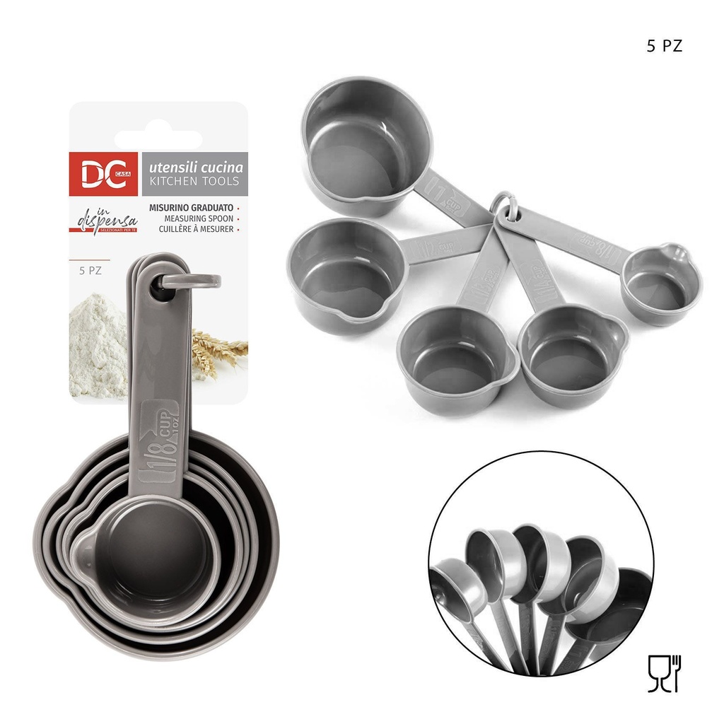 Medidoras graduadas plásticas 5 piezas - Herramientas de cocina