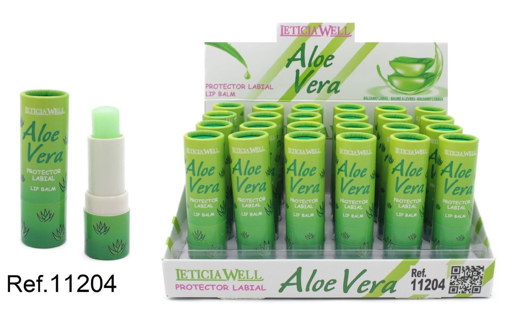 Protector Labial de Cartón con Aloe Vera 24/U 11204 - Labiales y bálsamos de labios