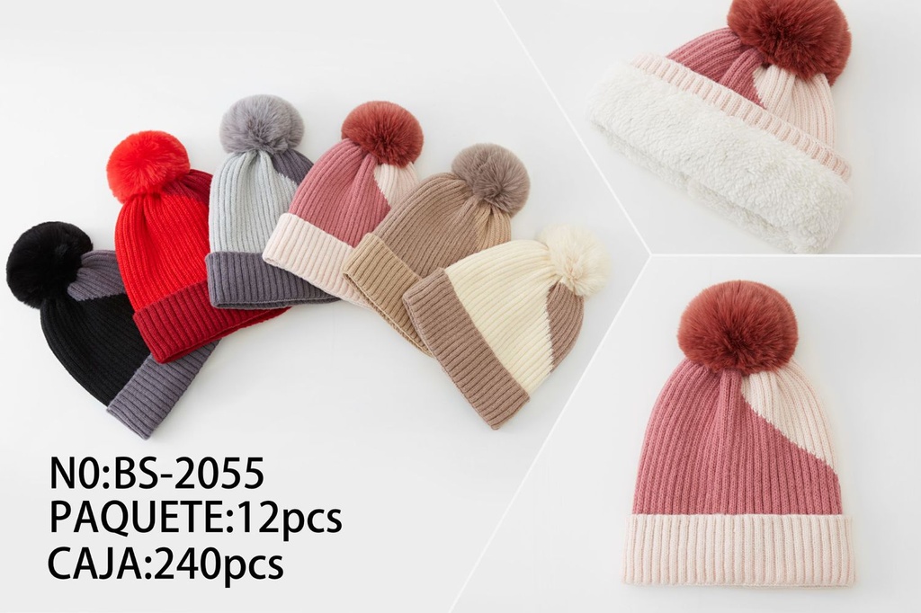 Gorro de invierno de doble capa - Accesorios de moda