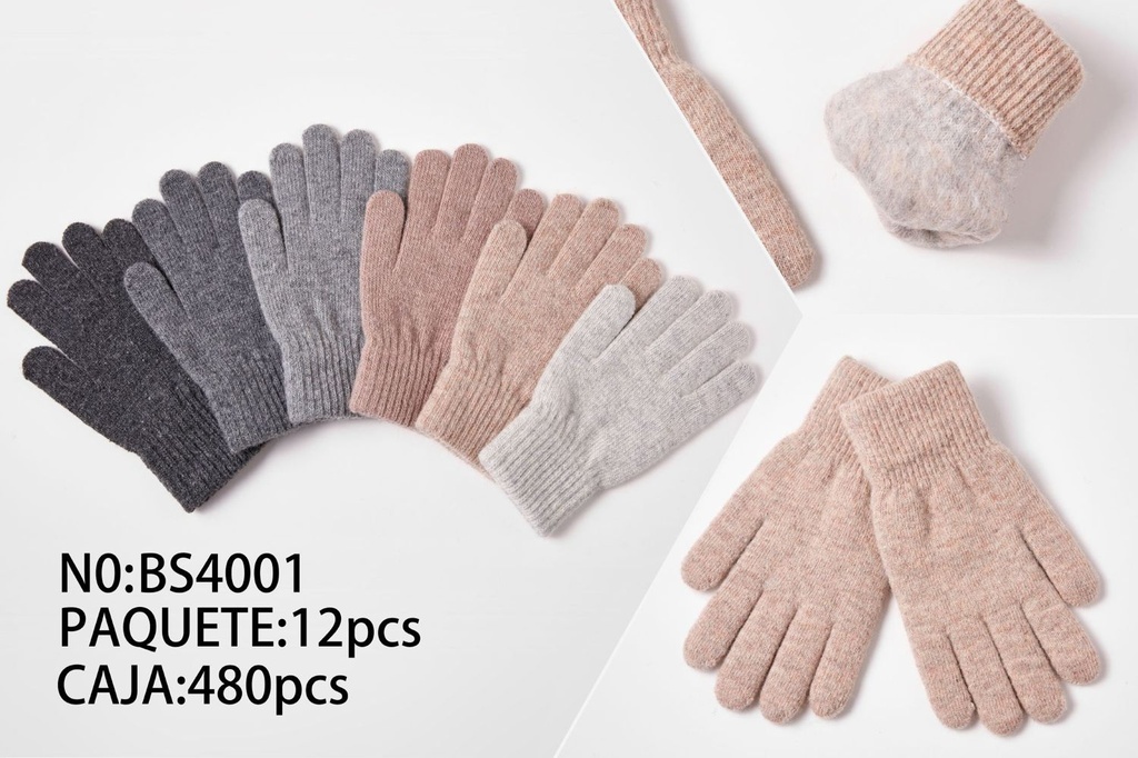 Guantes de lana para mujer - Accesorios de invierno