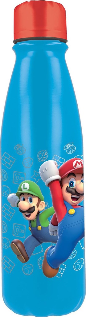 Botella de aluminio infantil 600ml Super Mario - Accesorios para niños