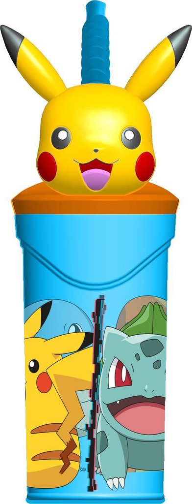 Vaso figurita 3D Pokemon 360 ml - Juguetes