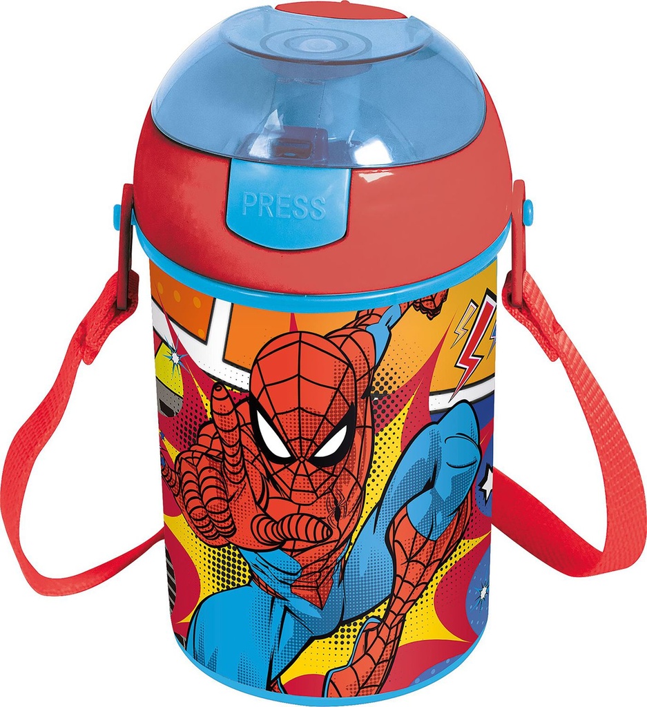 Juguete infantil - Vaso de robot Pop Up 450 ml Spiderman Volador de Medianoche