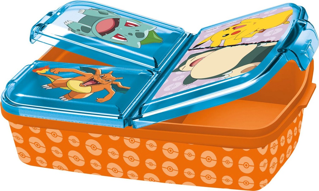 Juguete infantil - Sandwichera múltiple Pokémon, vasos y cajas 