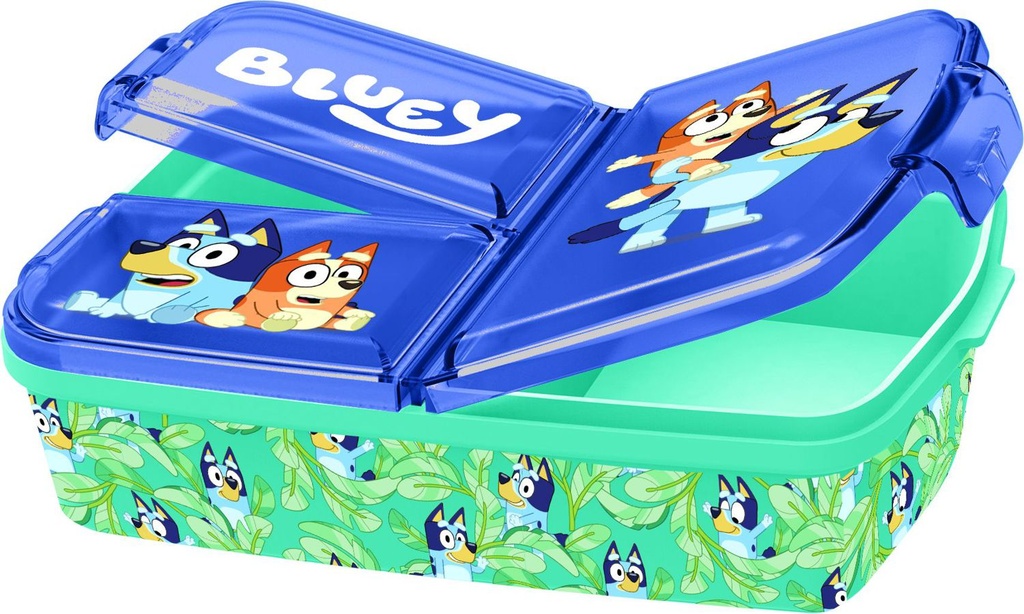 Juguete infantil - Sandwichera múltiple Bluey, vasos y cajas 