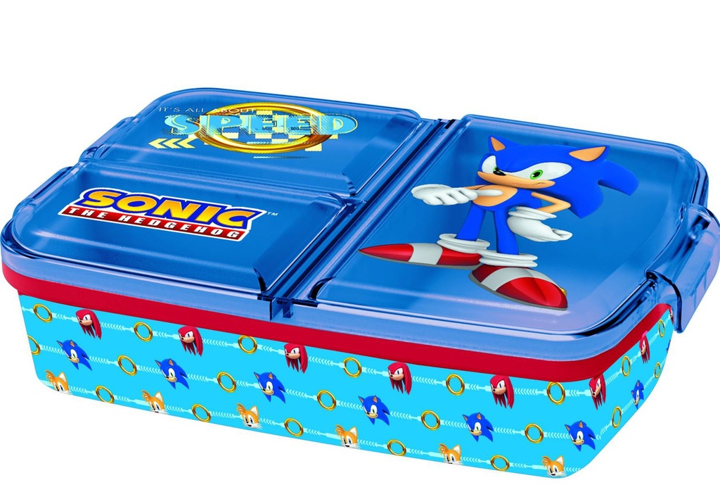 Juguete infantil - Sandwichera múltiple Sonic, vasos y cajas 