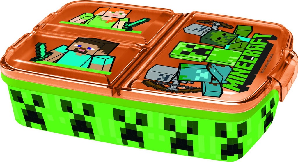 Juguete infantil - Sandwichera múltiple Minecraft, vasos y cajas 