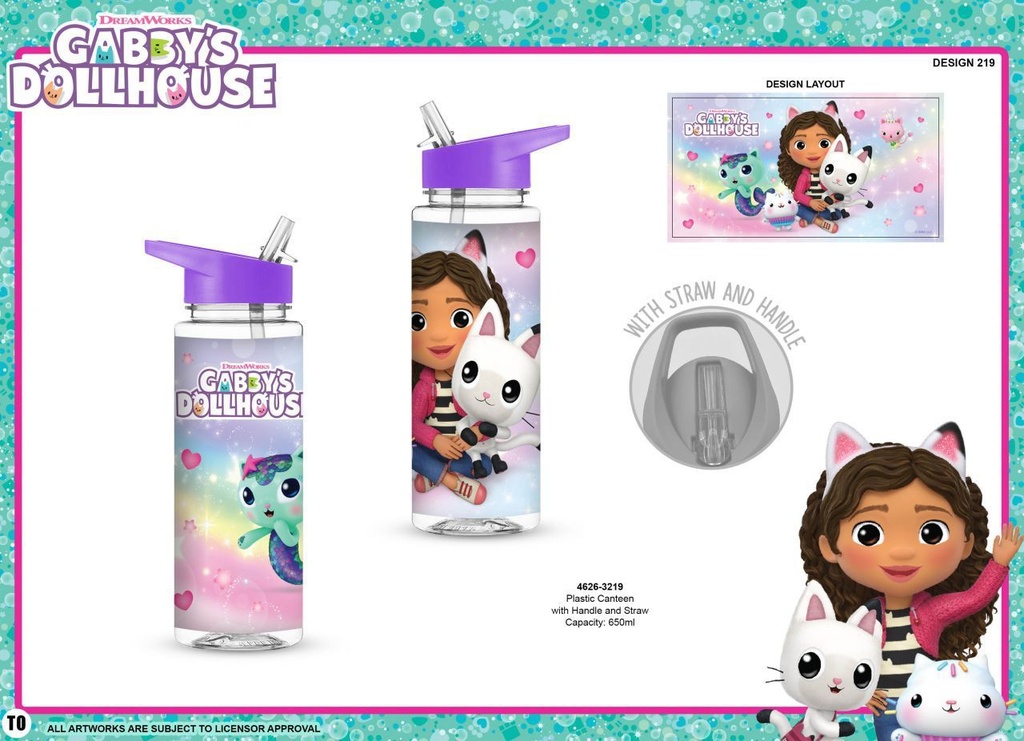 Juguete infantil - Botella plástica con popote Gabby's Dollhouse