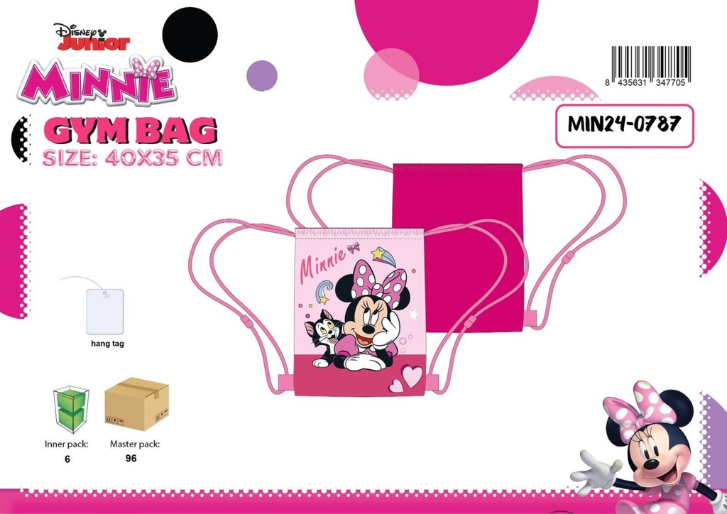 Bolsa de gimnasio Minnie Mouse 40x35 - Accesorios de deporte