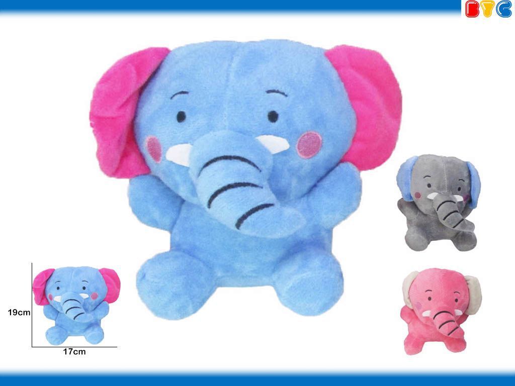 Peluche sentado de elefante 19 cm - Juguetes