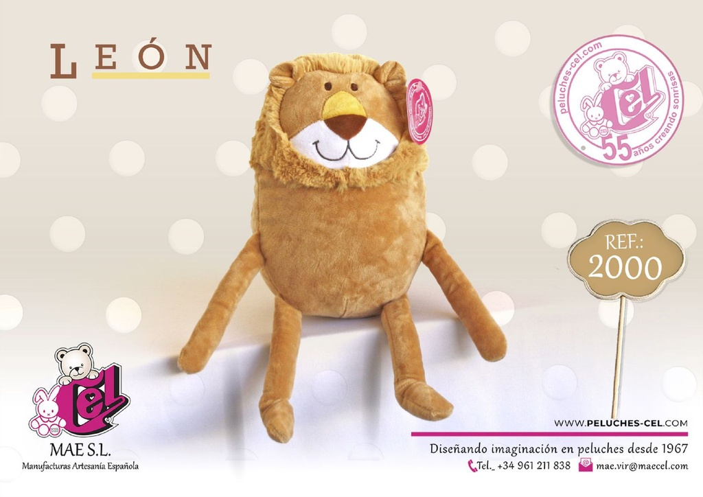 Peluche Leoncio bebé 34 cm - Juguetes para niños