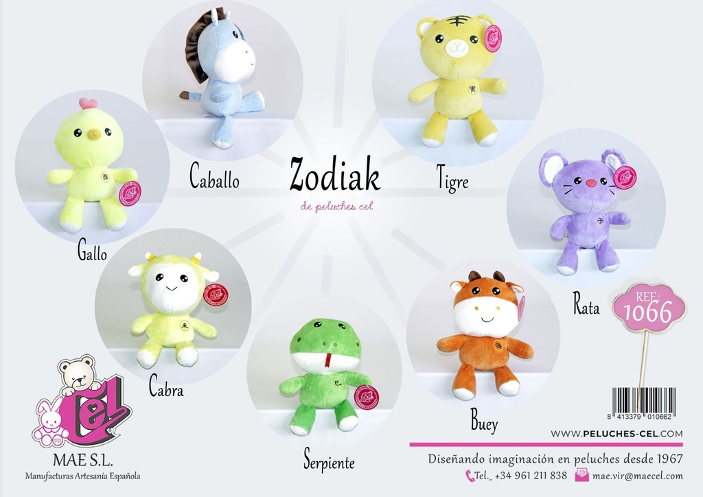 Animal de peluche Zodiak 25 cm - Juguetes