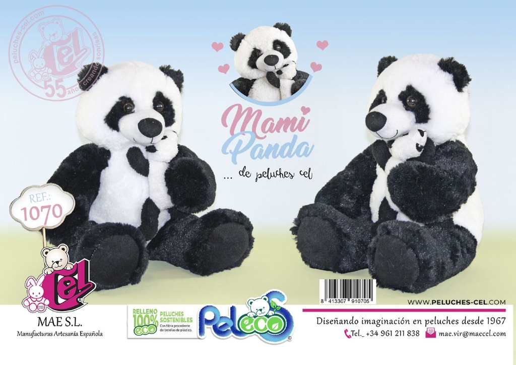 Mami panda 48 cm - Peluches de colección