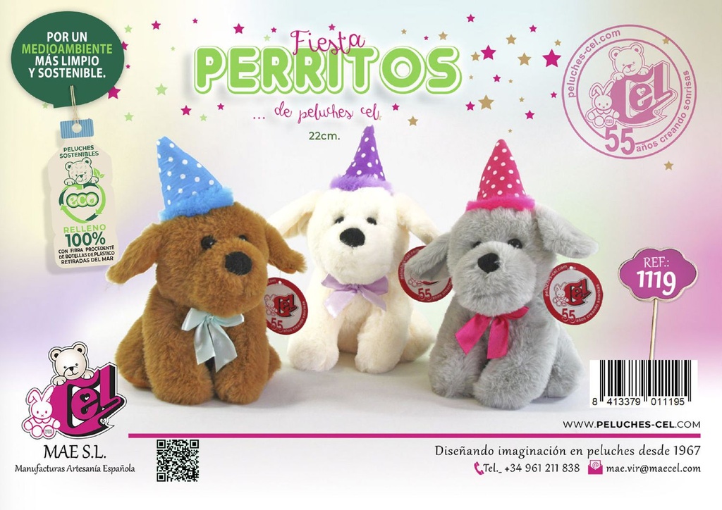 Juguete perros fiesta 22cm - Juguetes para niños